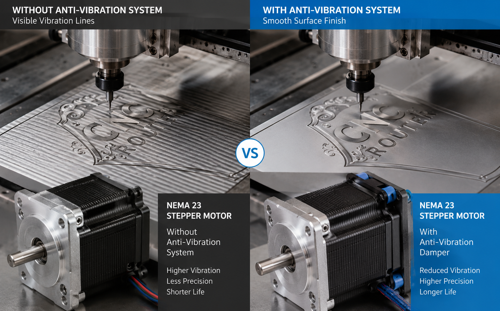 anti-vibration stepper motor for CNC engraving machine