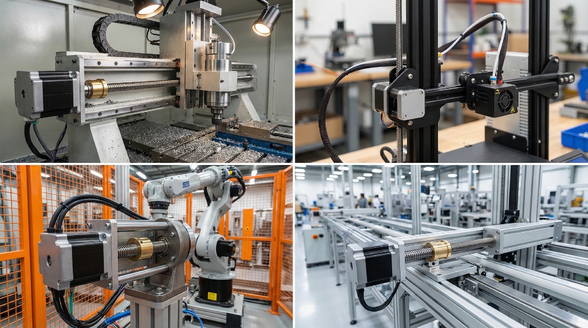 stepper motors with lead screws used in robotics